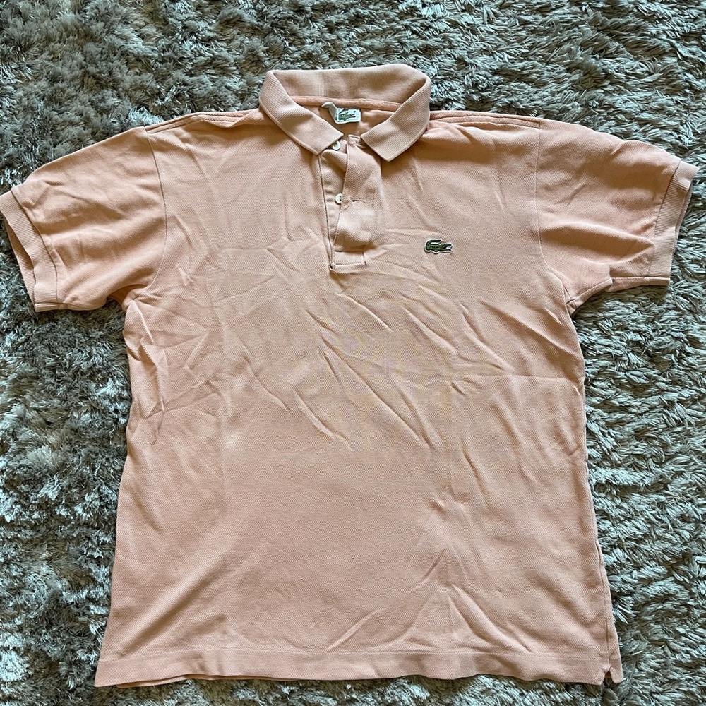 Lacoste Men's Pink Polo Shirt